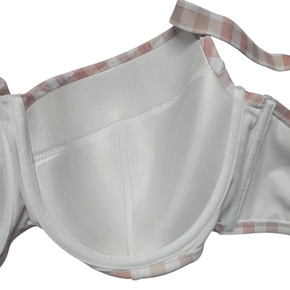 Kona Sol NWT 22W Women's Plus Size Underwire Plaid Swim Top - Picture 7 of 12